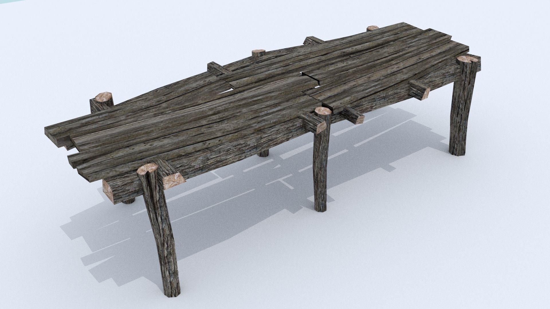 Wooden Docks Pack Low-poly 3D model_17