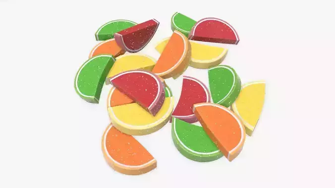 Color fruit jelly candies