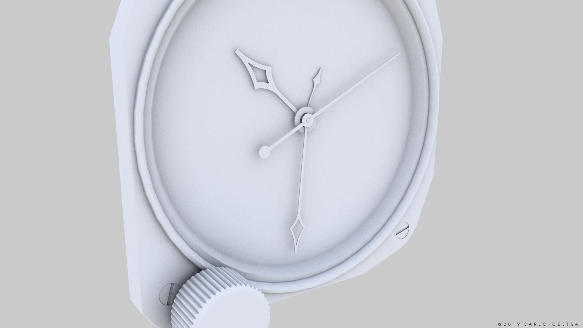 US CLOCK GAUGE Low-poly 3D model_15