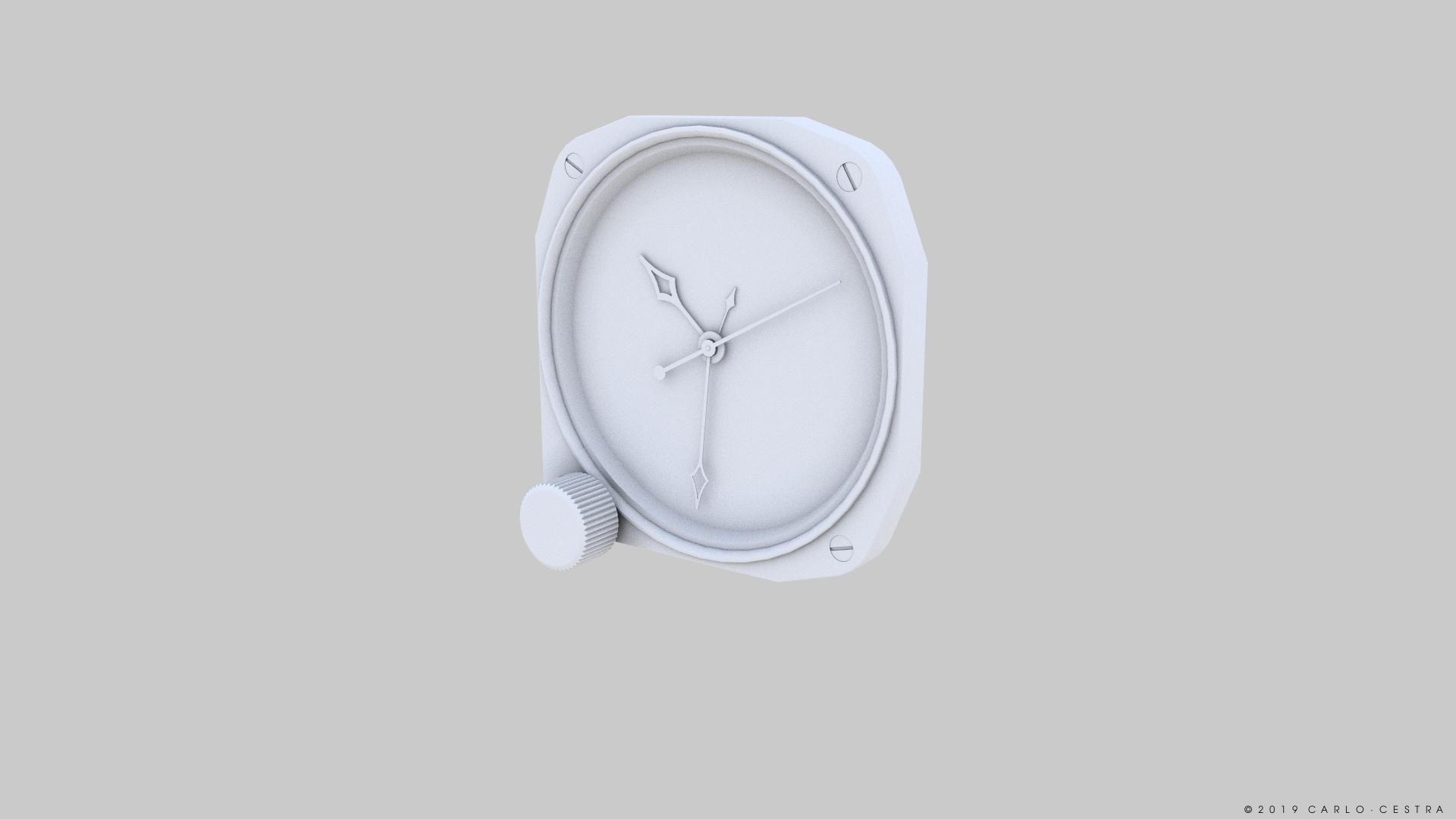 US CLOCK GAUGE Low-poly 3D model_13