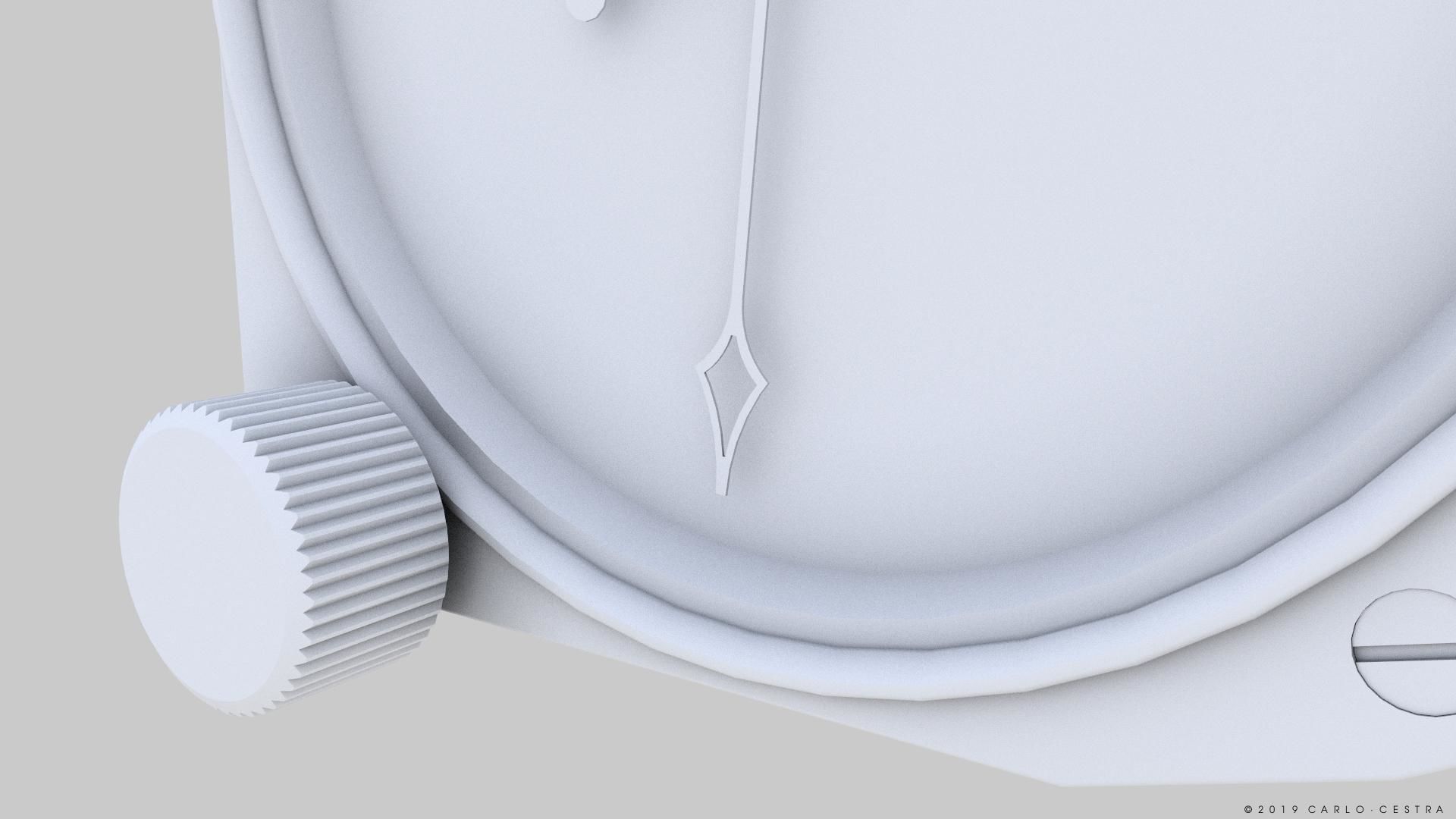 US CLOCK GAUGE Low-poly 3D model_14