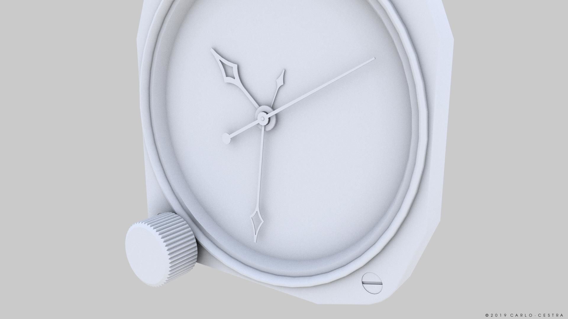 US CLOCK GAUGE Low-poly 3D model_12