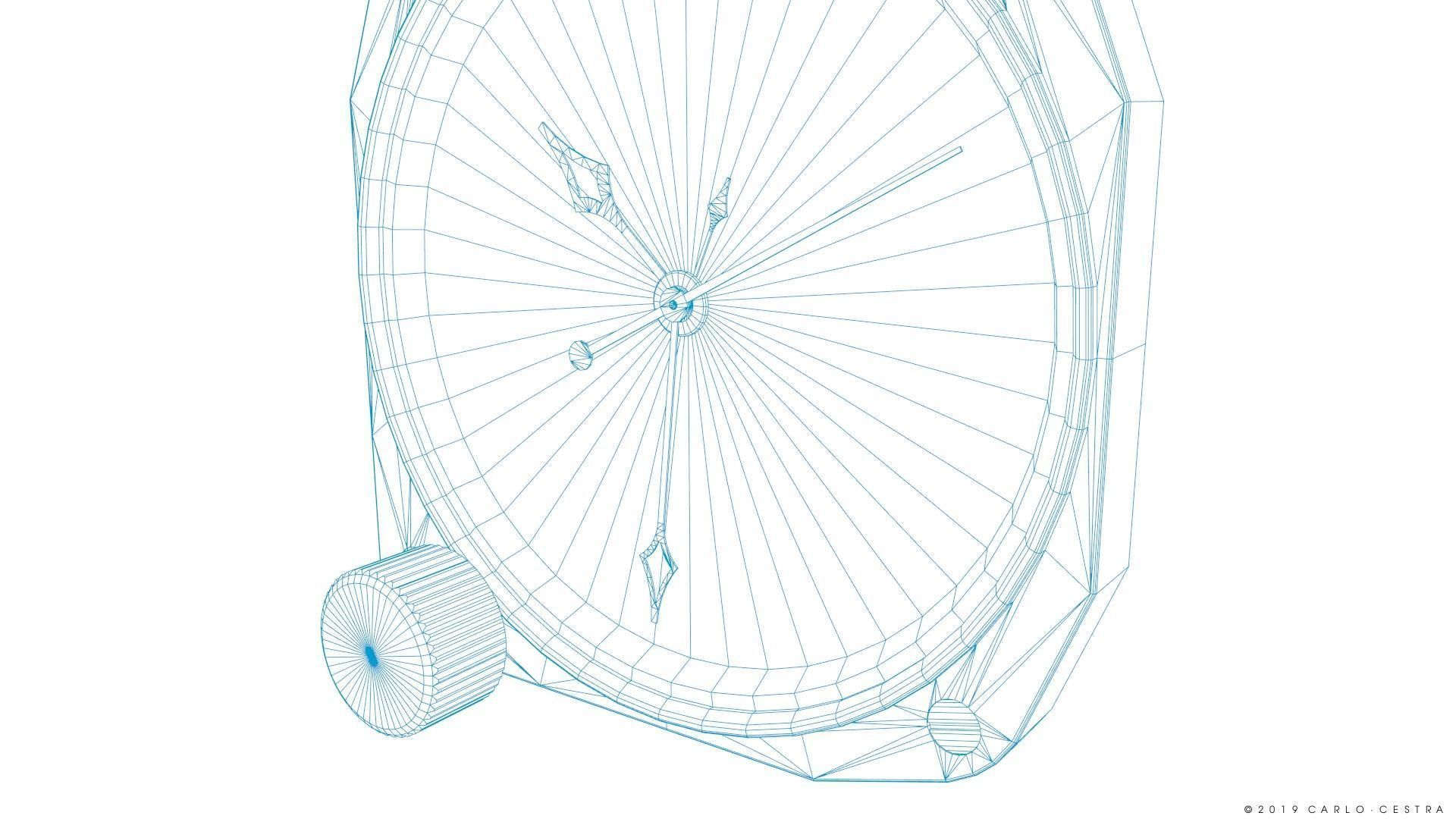 US CLOCK GAUGE Low-poly 3D model_18