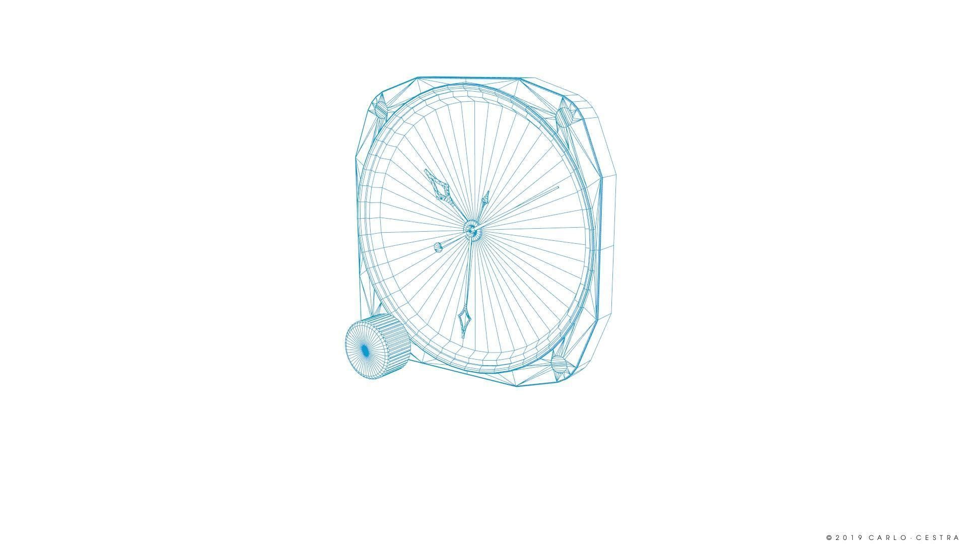 US CLOCK GAUGE Low-poly 3D model_20