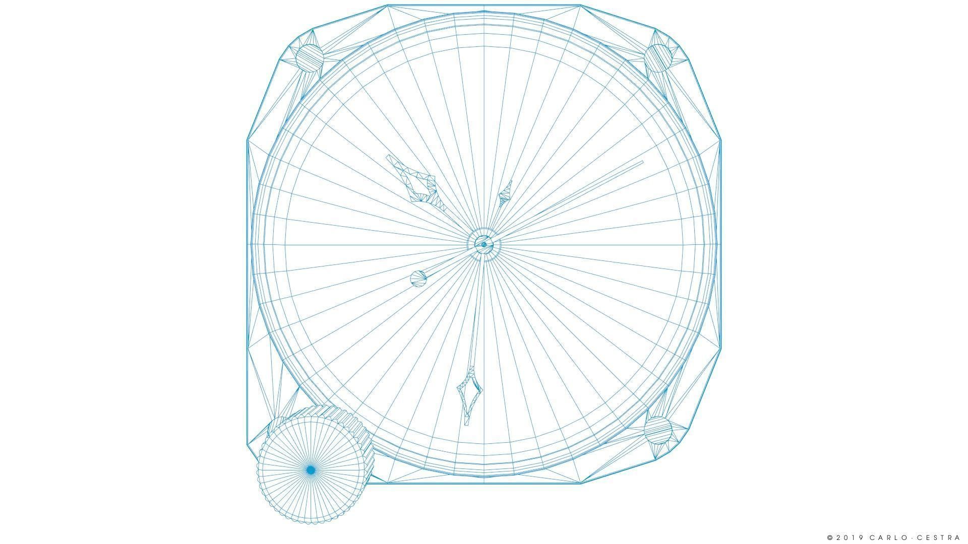 US CLOCK GAUGE Low-poly 3D model_21