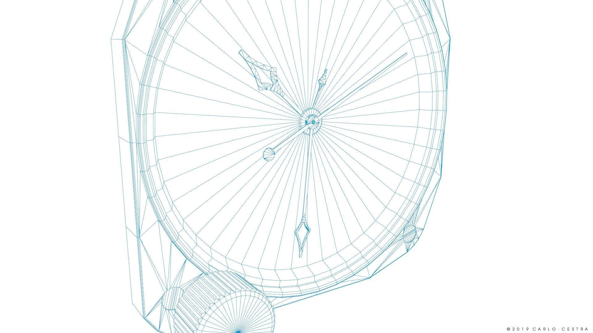 US CLOCK GAUGE Low-poly 3D model_19