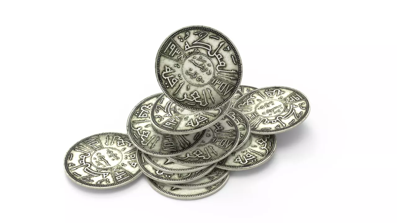 Coin Kingdom of Iraq Low-poly 3D model_0