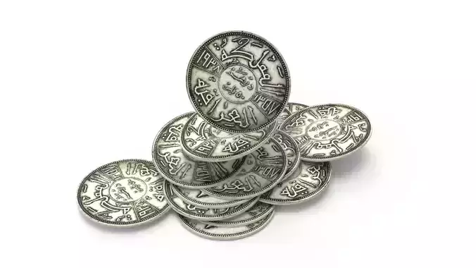 Coin Kingdom of Iraq Low-poly 3D model