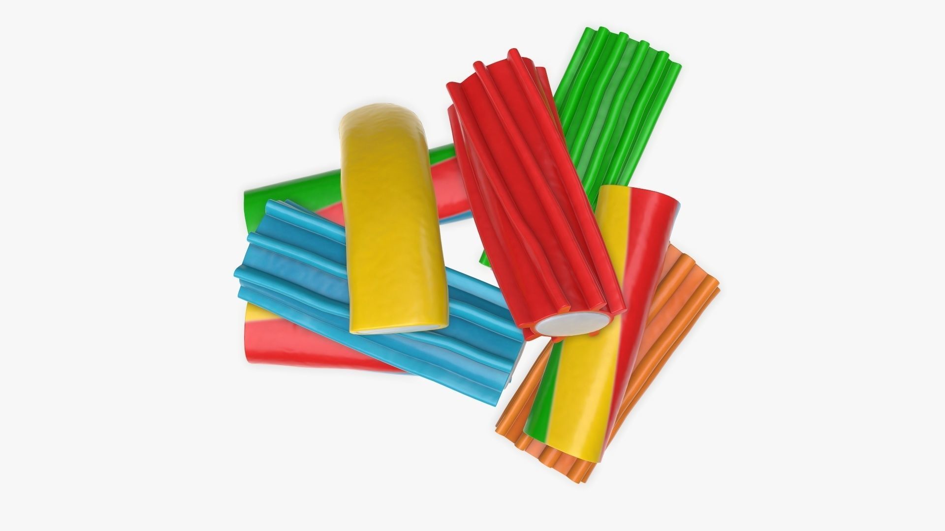 Colorful jelly candies 3D model_4