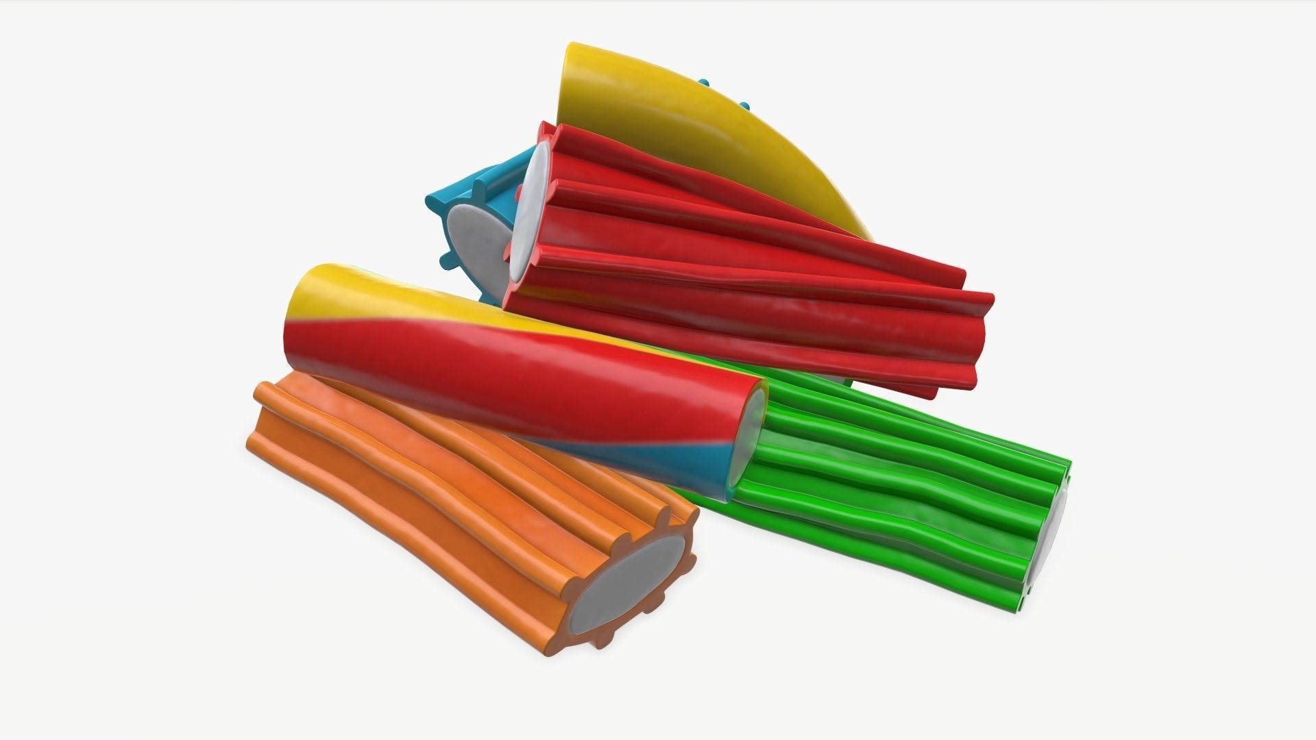 Colorful jelly candies 3D model_3