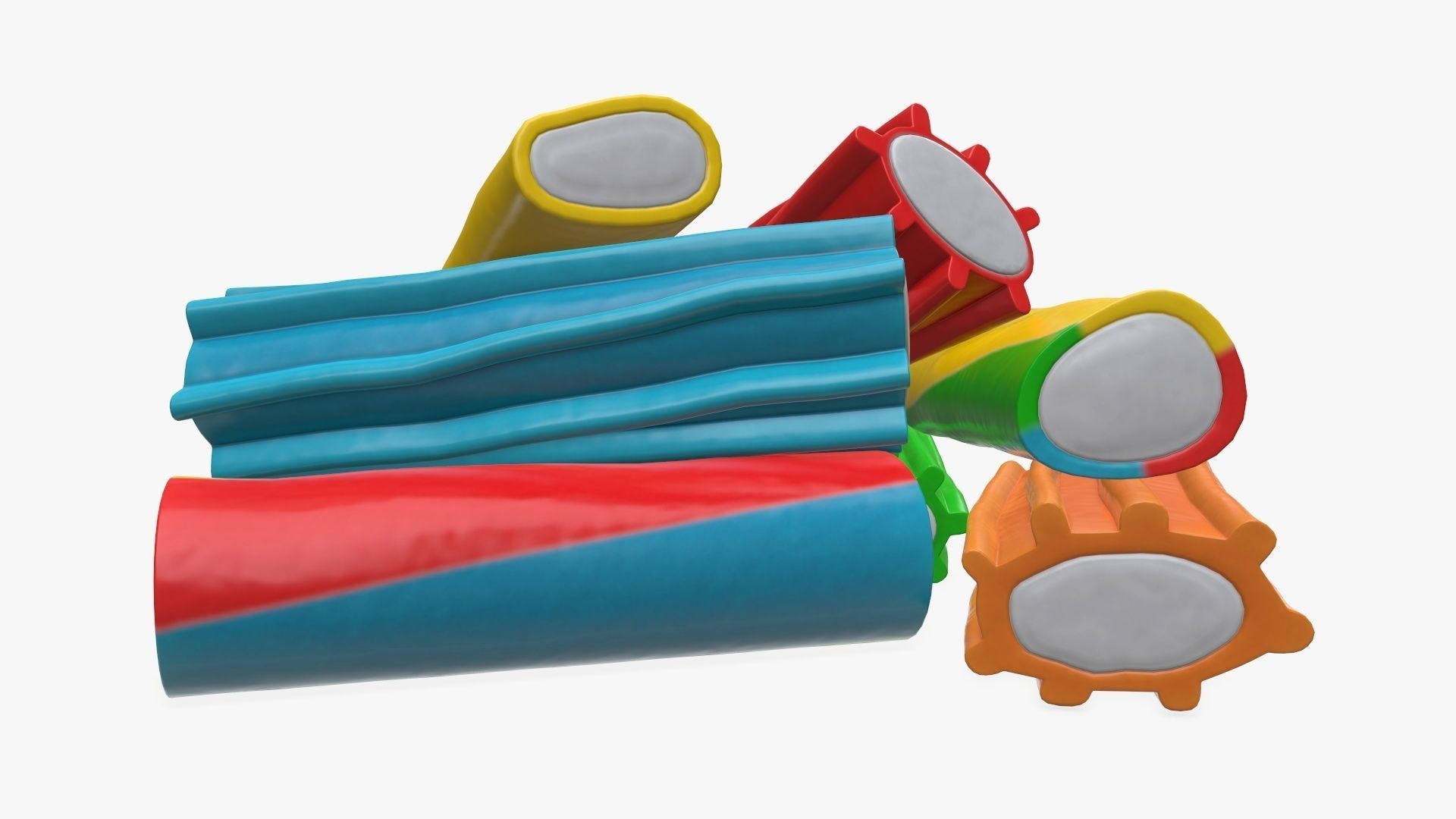 Colorful jelly candies 3D model_1