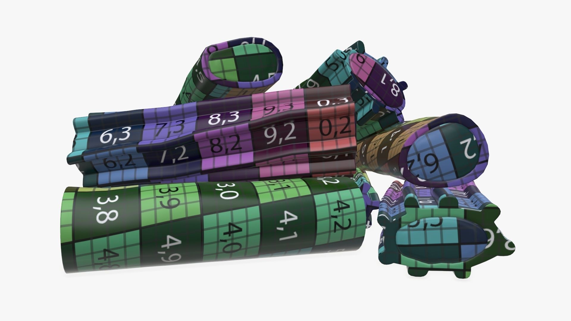 Colorful jelly candies 3D model_11