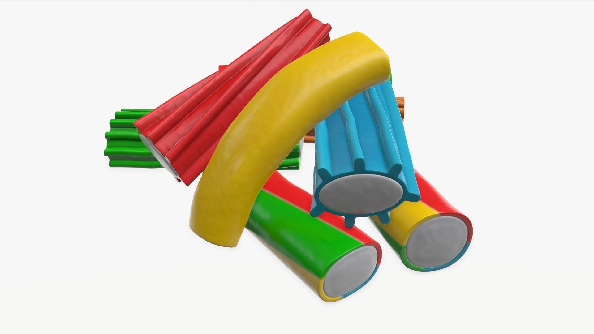 Colorful jelly candies 3D model_2