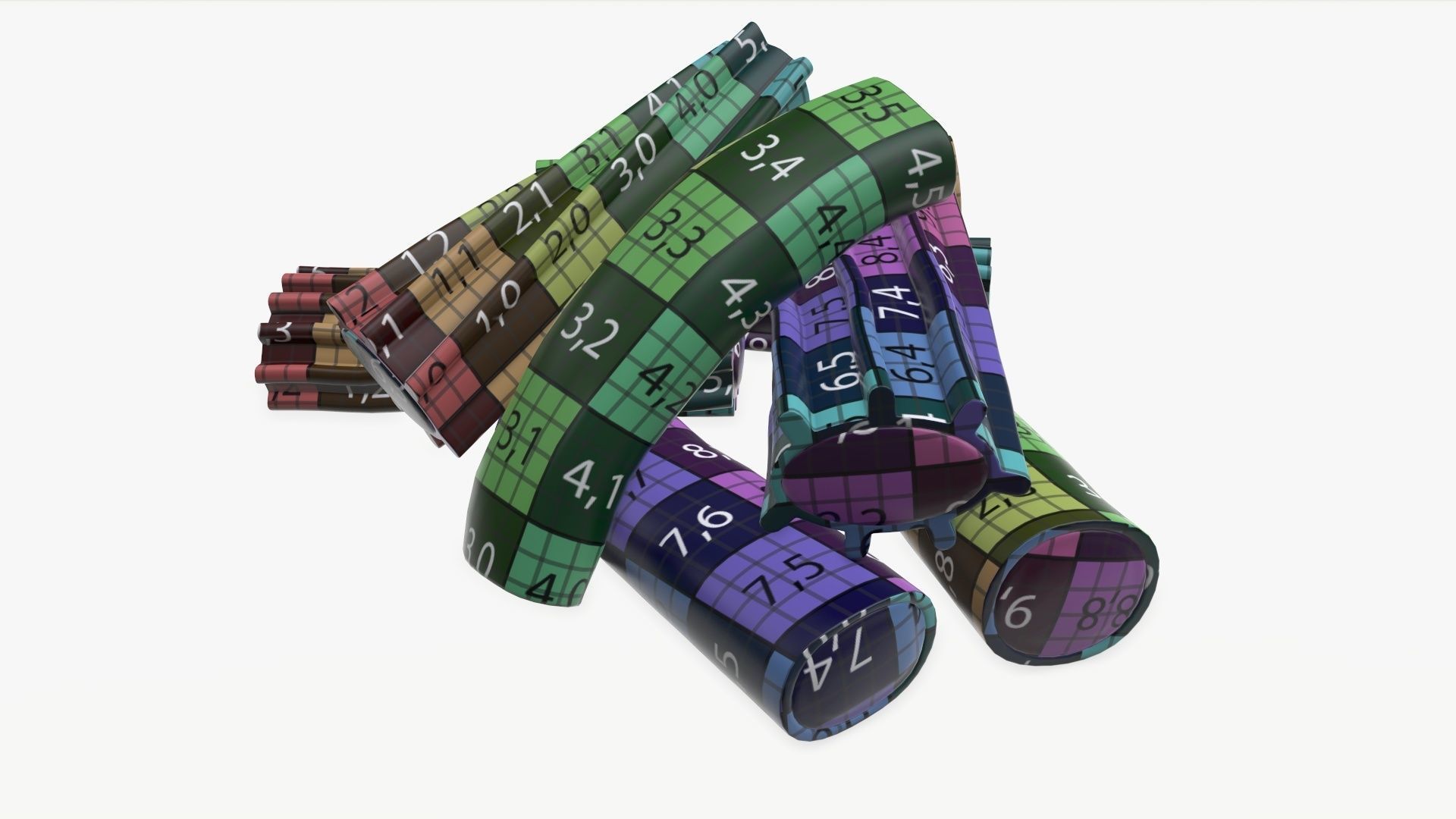 Colorful jelly candies 3D model_12