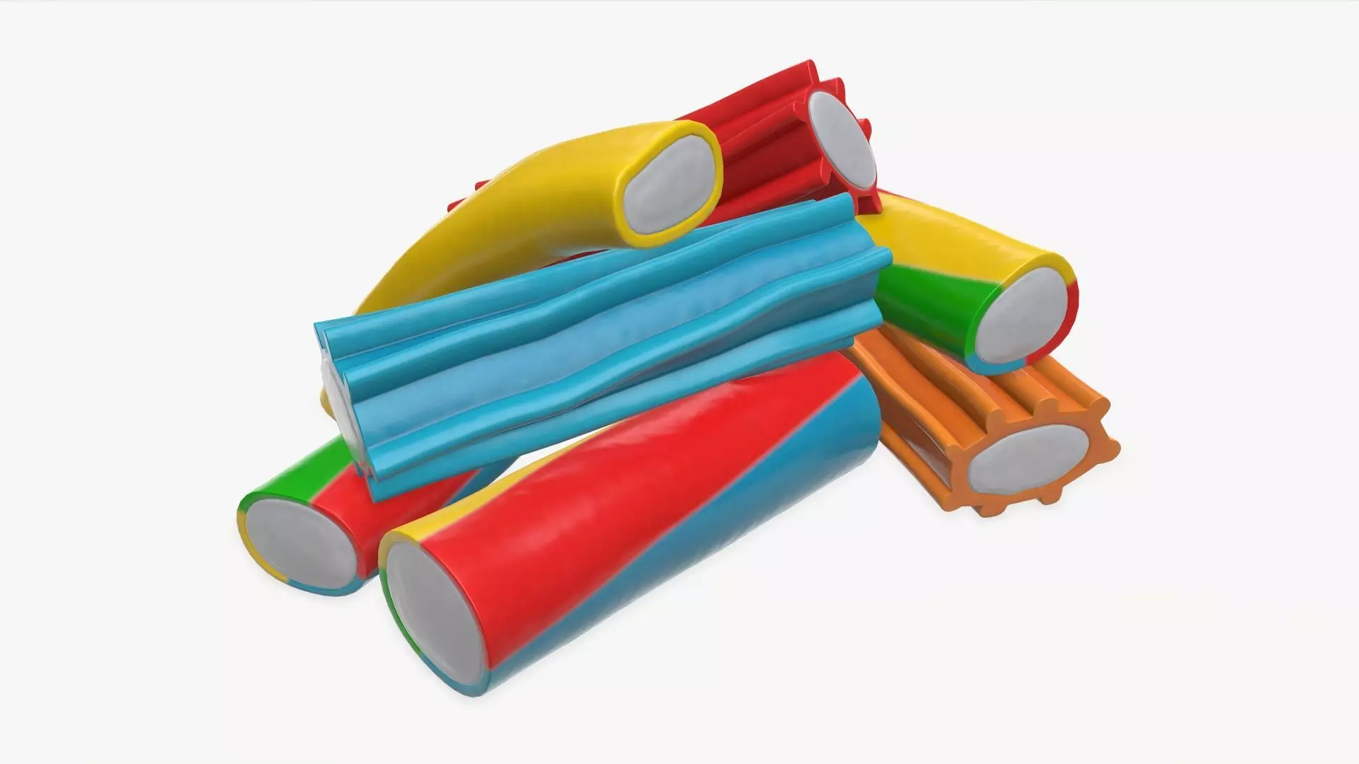 Colorful jelly candies 3D model_0