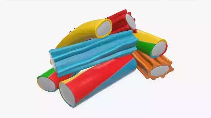 Colorful jelly candies 3D model