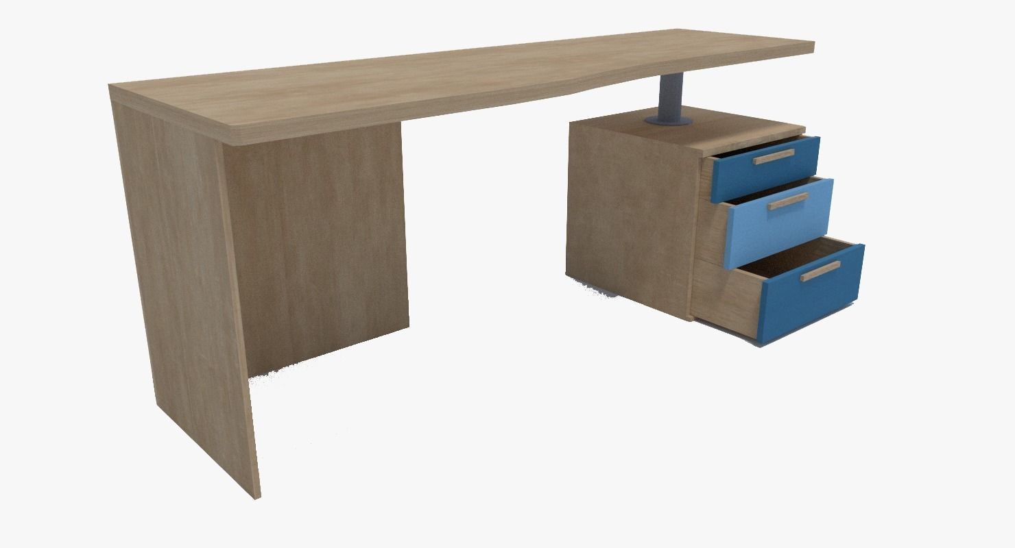 Bedroom - Desk Low-poly 3D model_4