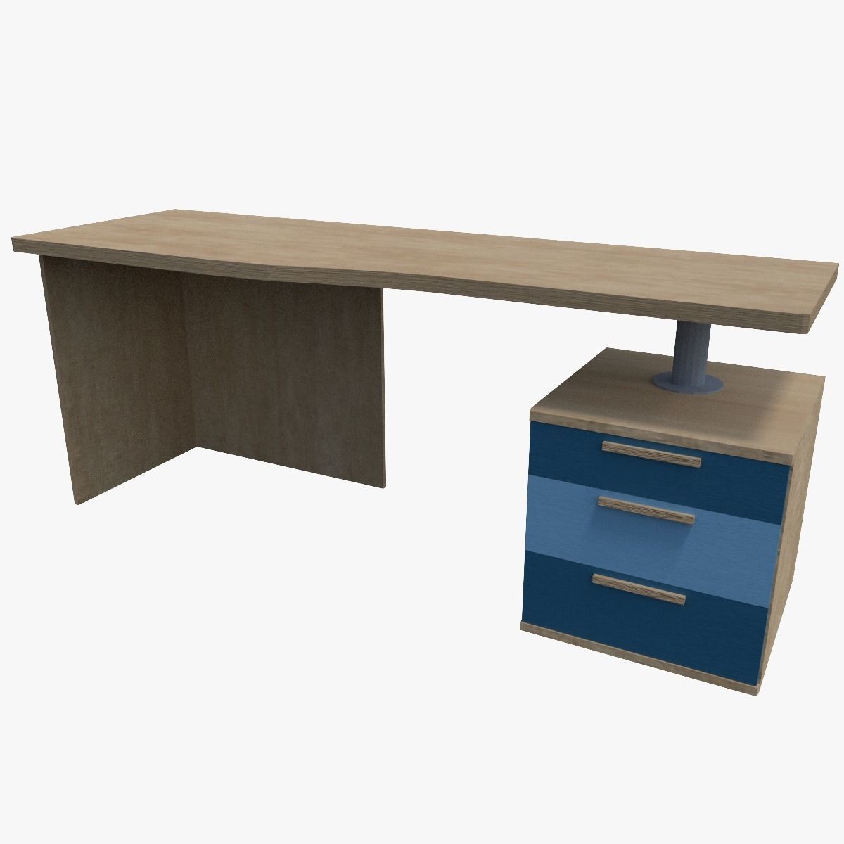 Bedroom - Desk Low-poly 3D model_6
