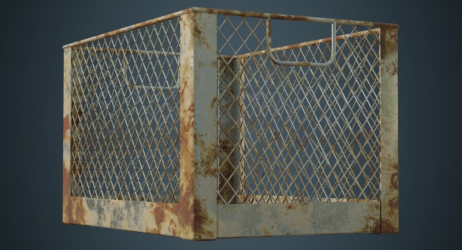 Crate 2B Low-poly 3D model_3