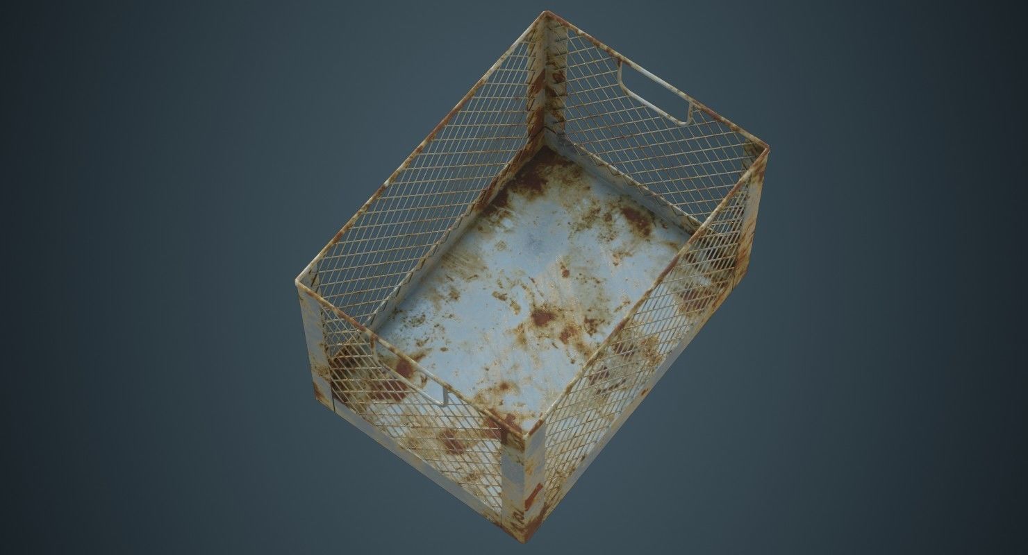 Crate 2B Low-poly 3D model_2