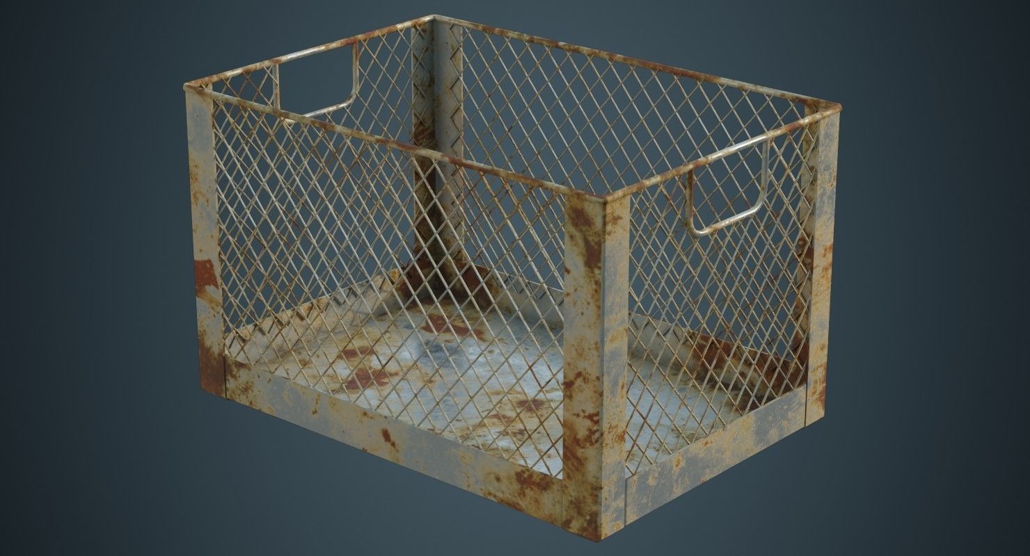 Crate 2B Low-poly 3D model_1
