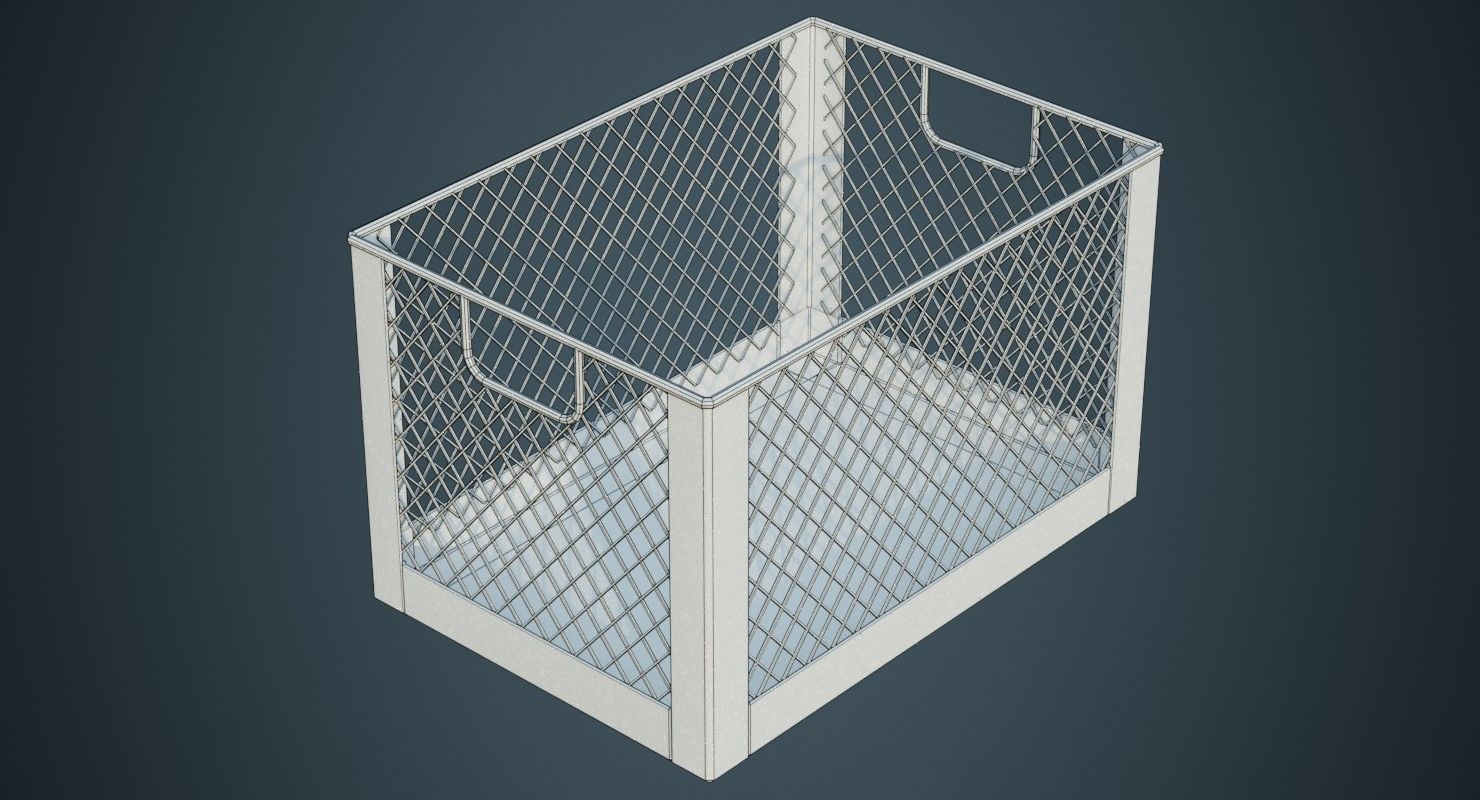 Crate 2B Low-poly 3D model_5