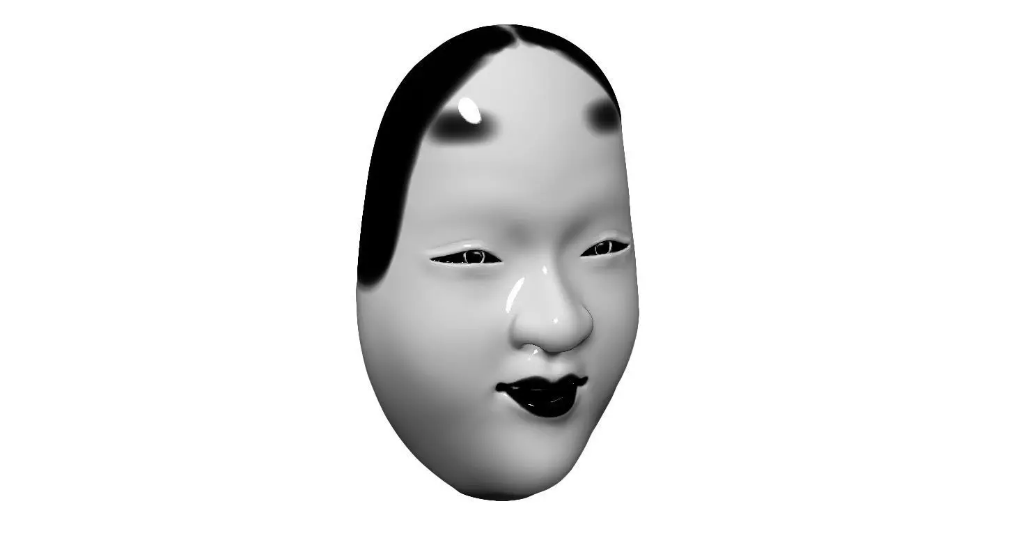 Wakaonna japanese Mask 3D print model