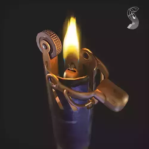 WWI Lighter Low-poly 3D model WWI Lighter Low-poly 3D model