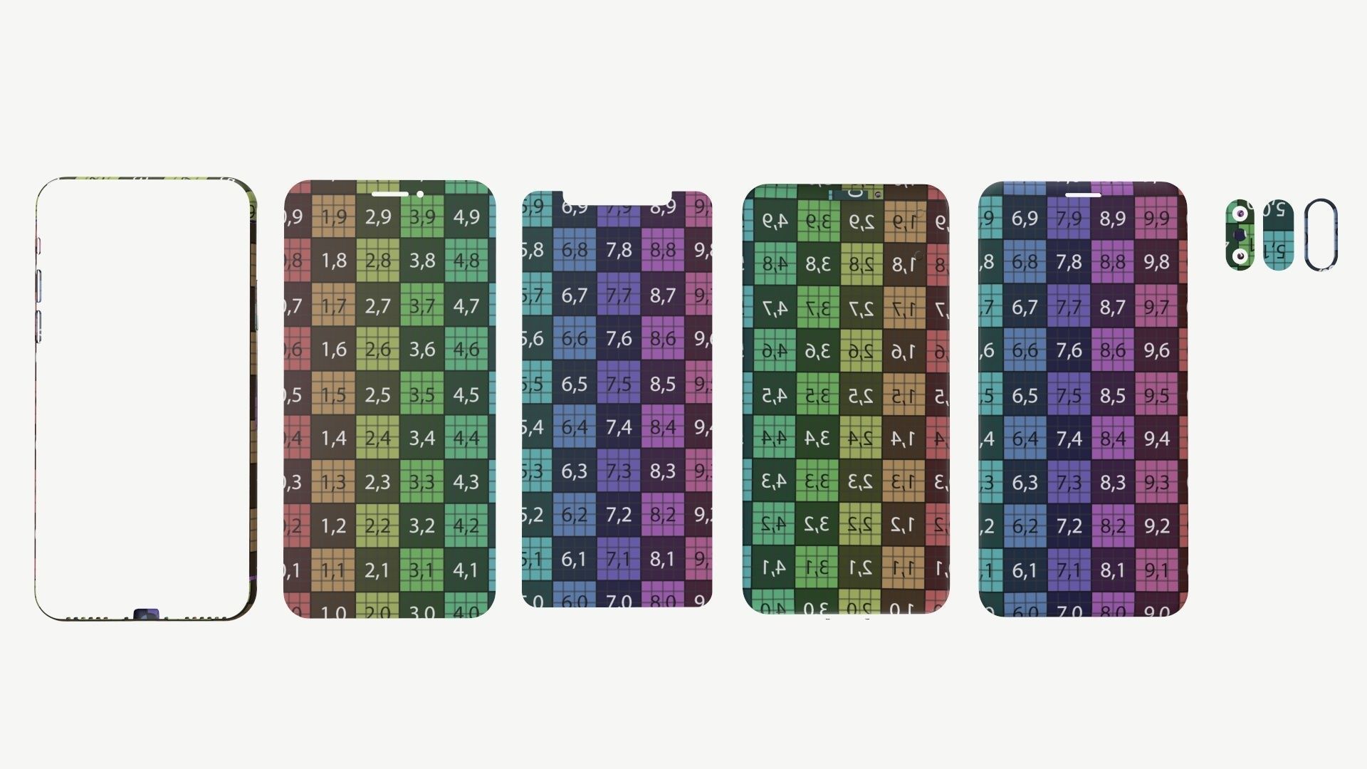 Smartphone mock up 01 3D model_7