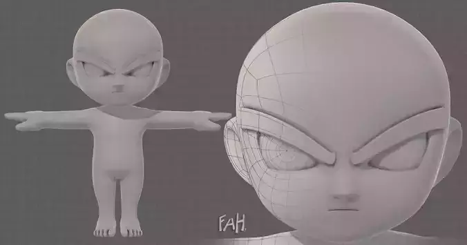 Cartoon Child V04 Low-poly 3D model