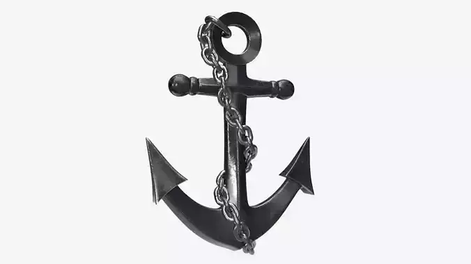 Wall interior decor anchor with chains