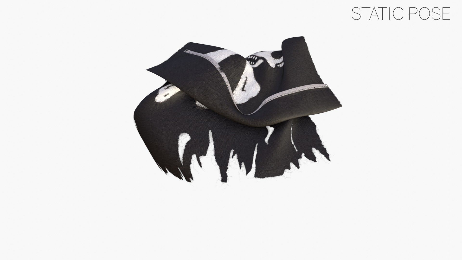 Pirate Flag - Edward England Low-poly 3D model_10