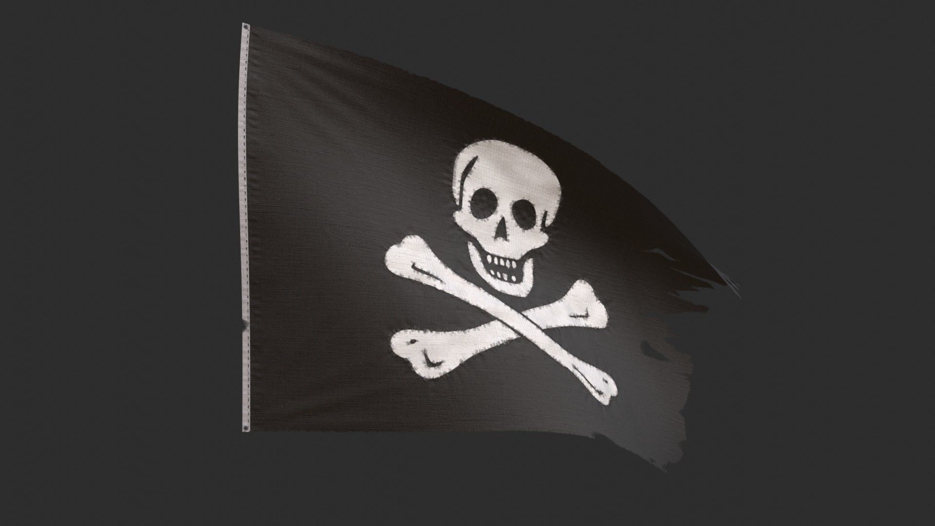 Pirate Flag - Edward England Low-poly 3D model_7