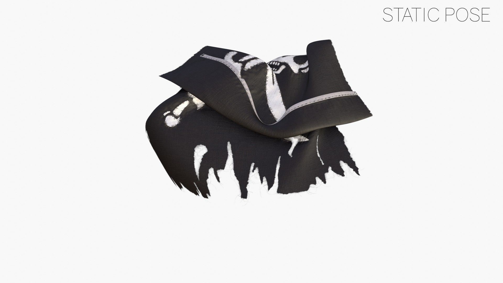 Pirate Flag - Calico Jack Rackham Low-poly 3D model_10