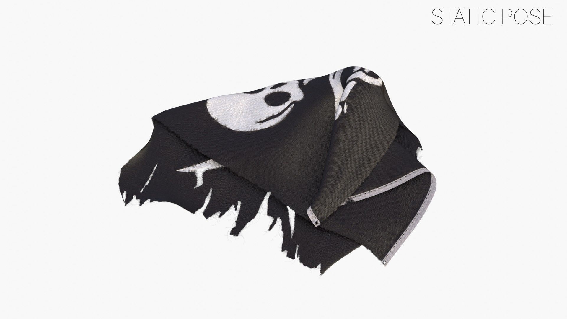 Pirate Flag - Calico Jack Rackham Low-poly 3D model_12