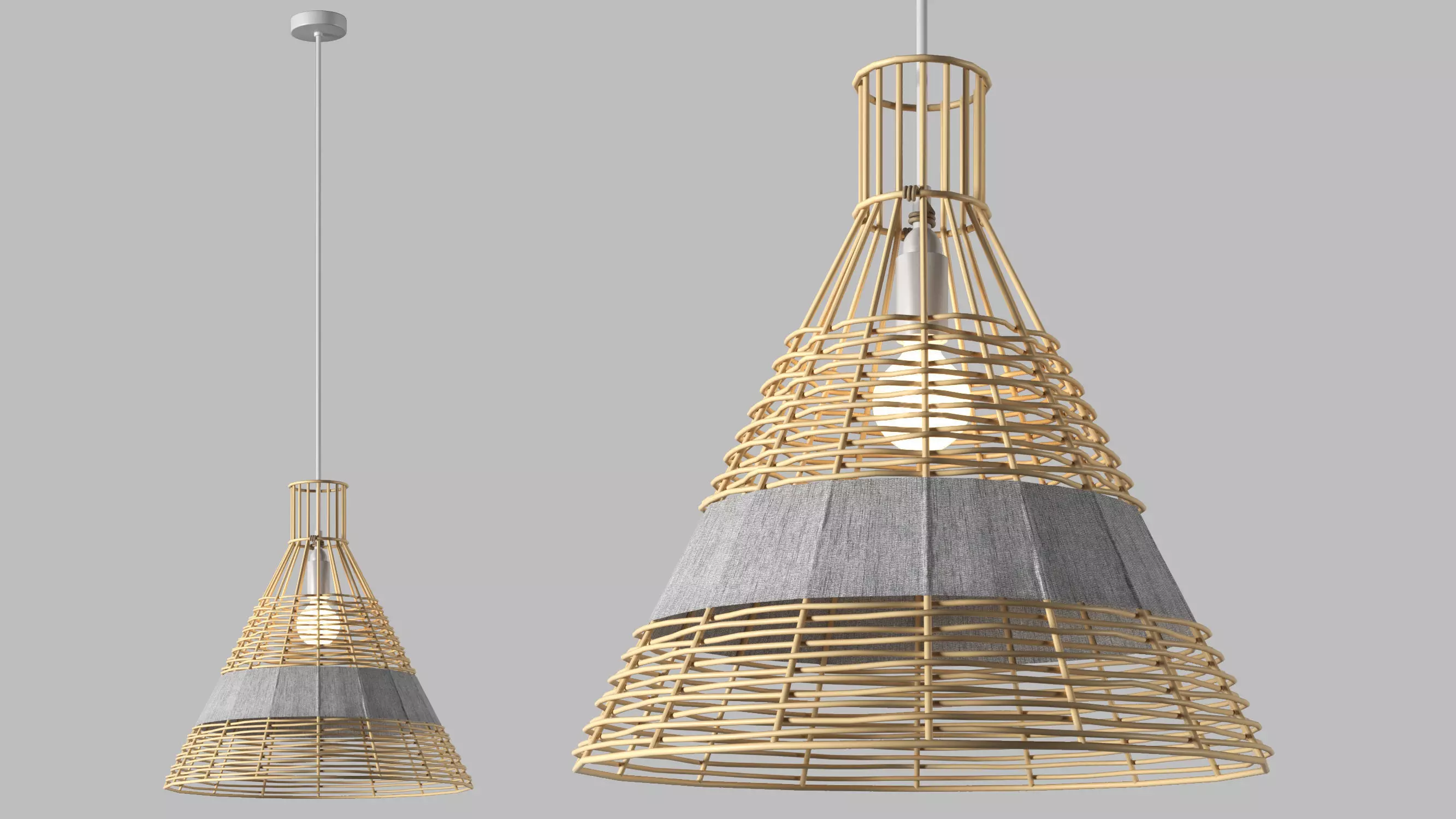 Wickerwork light 3D model