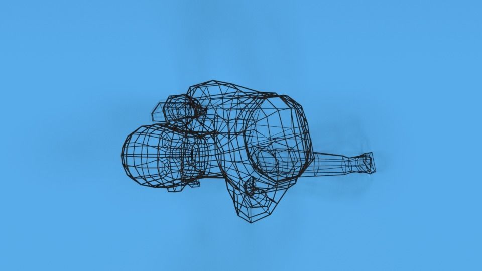 Low Poly Kid Kneeling Low-poly 3D model_17