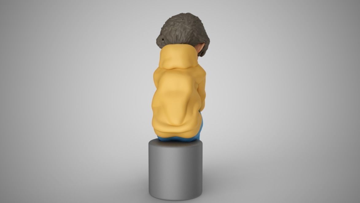 Boy Covering Face 3D print model_6