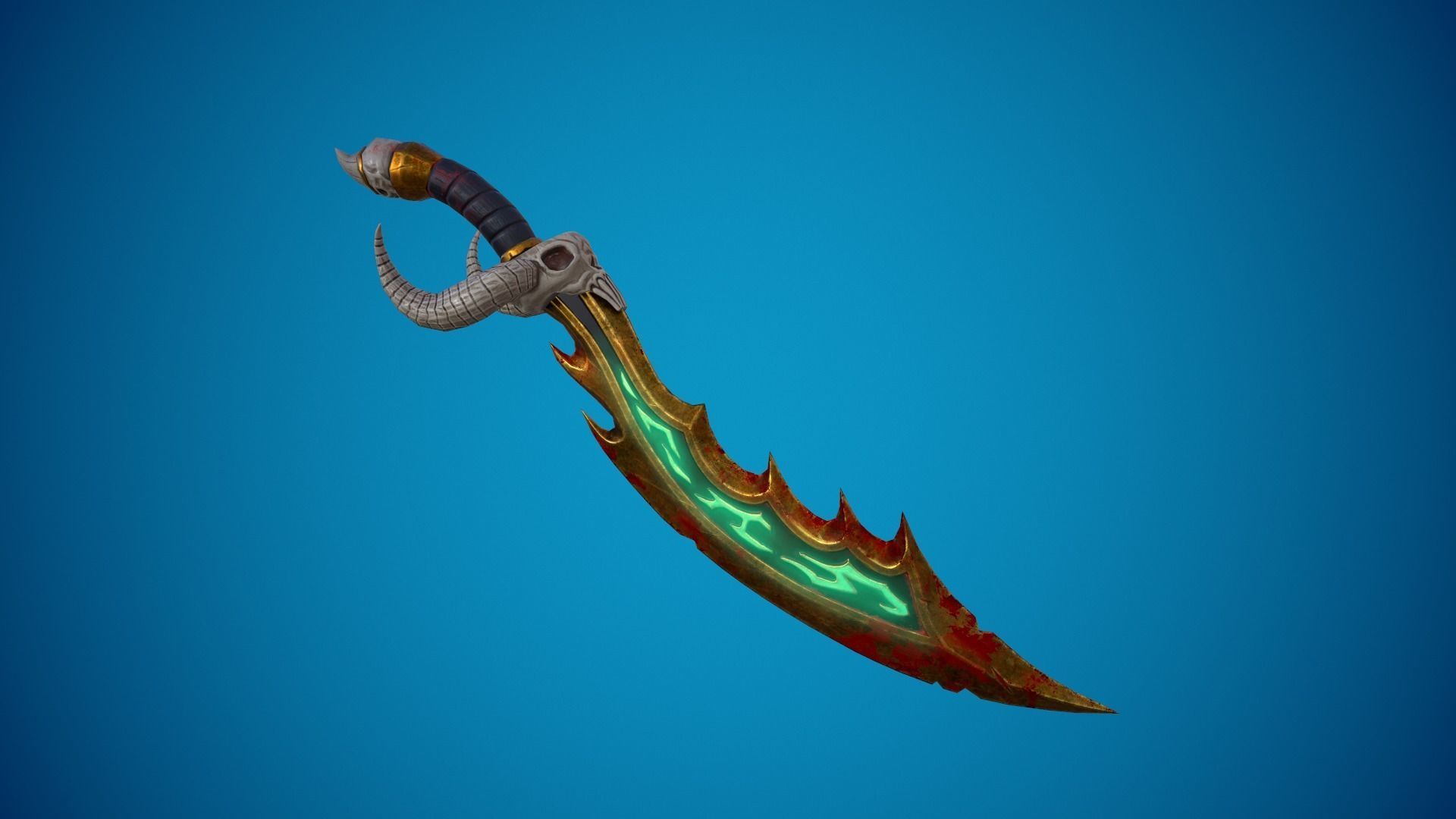 Stylized axe Low-poly 3D model_4