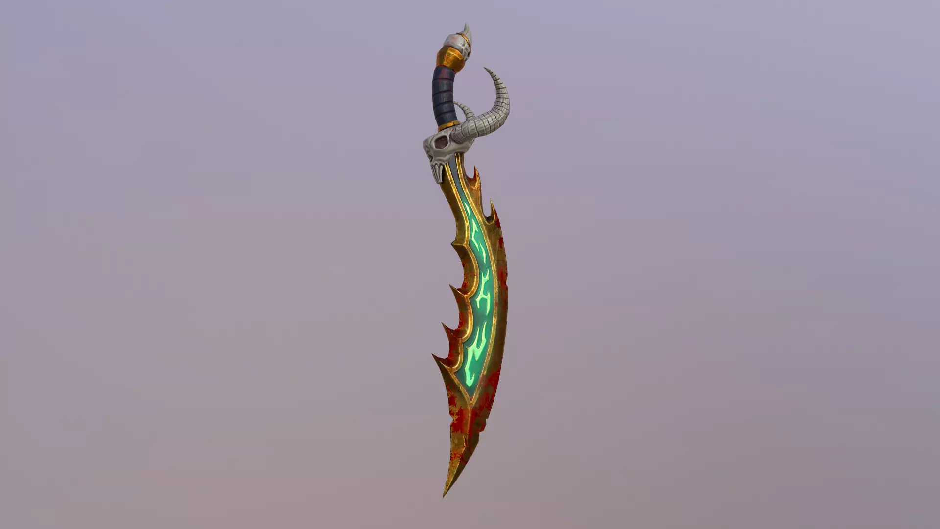 Stylized axe Low-poly 3D model_0