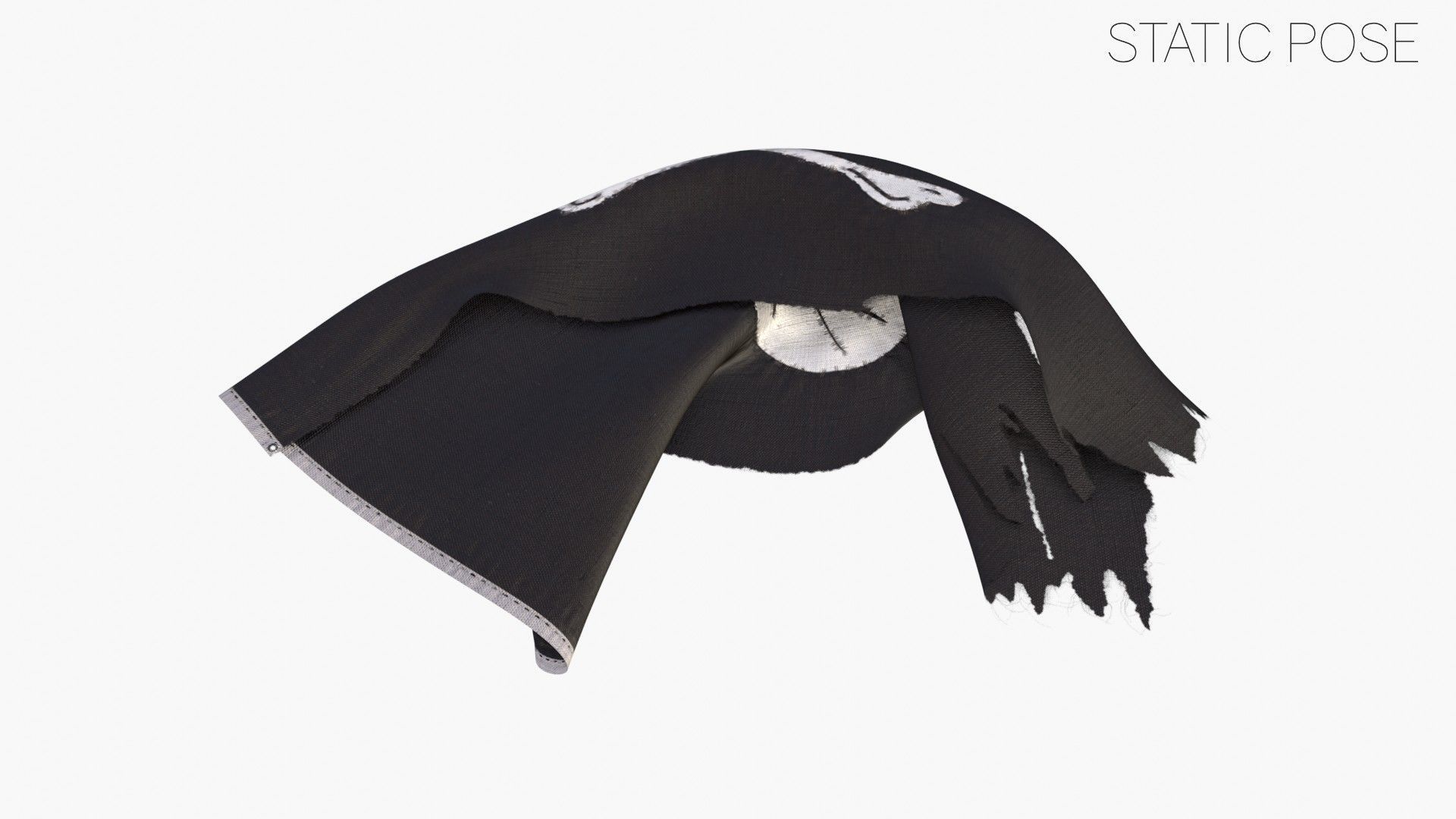 Pirage Flag - Henry Every Low-poly 3D model_16