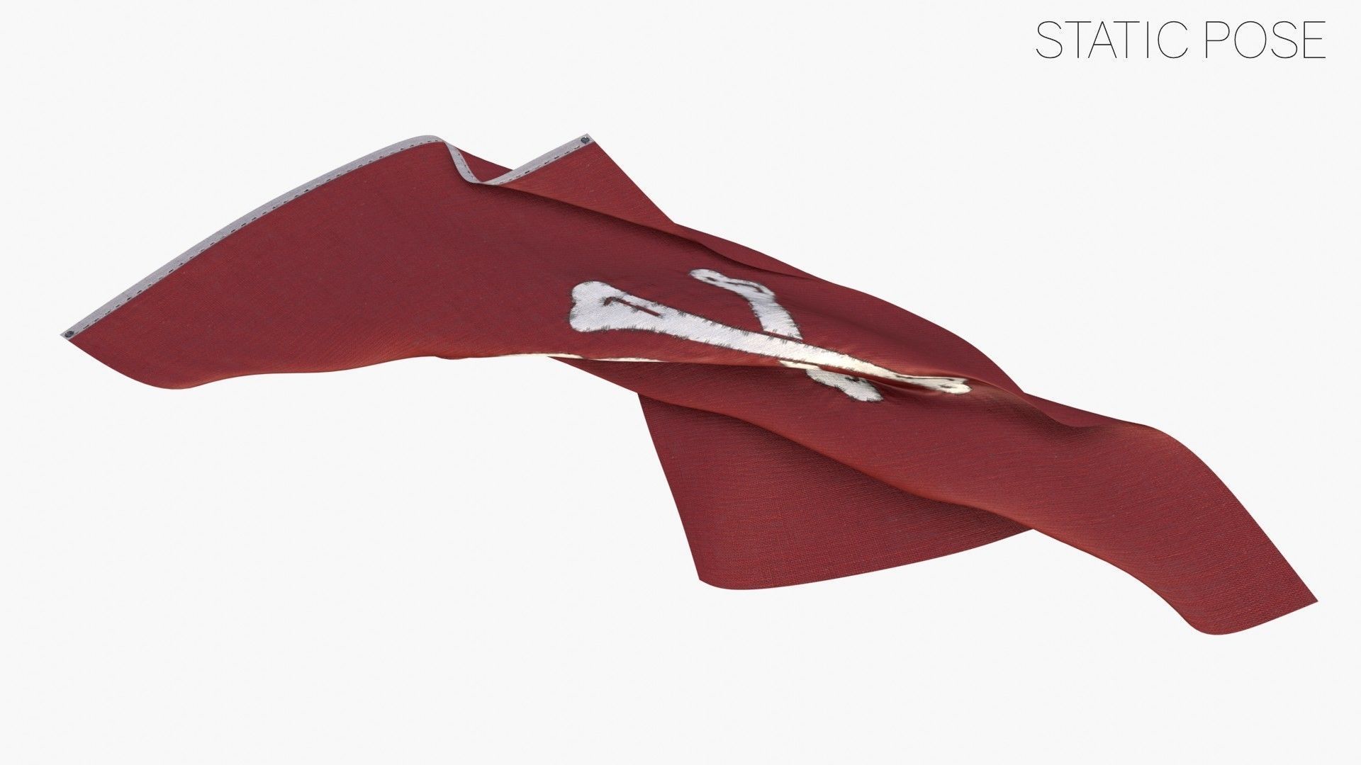 Pirage Flag - Henry Every Low-poly 3D model_9