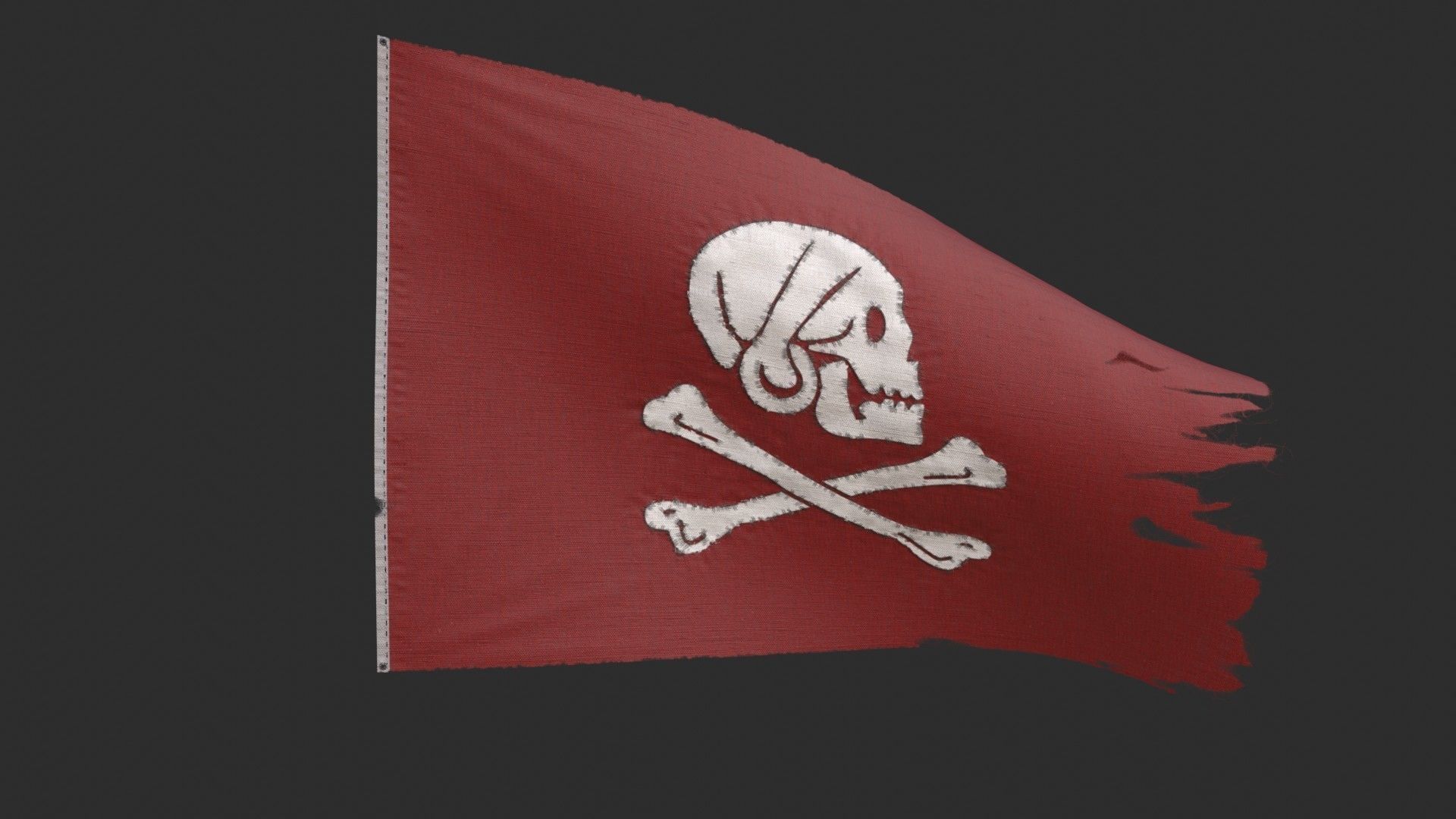 Pirage Flag - Henry Every Low-poly 3D model_6