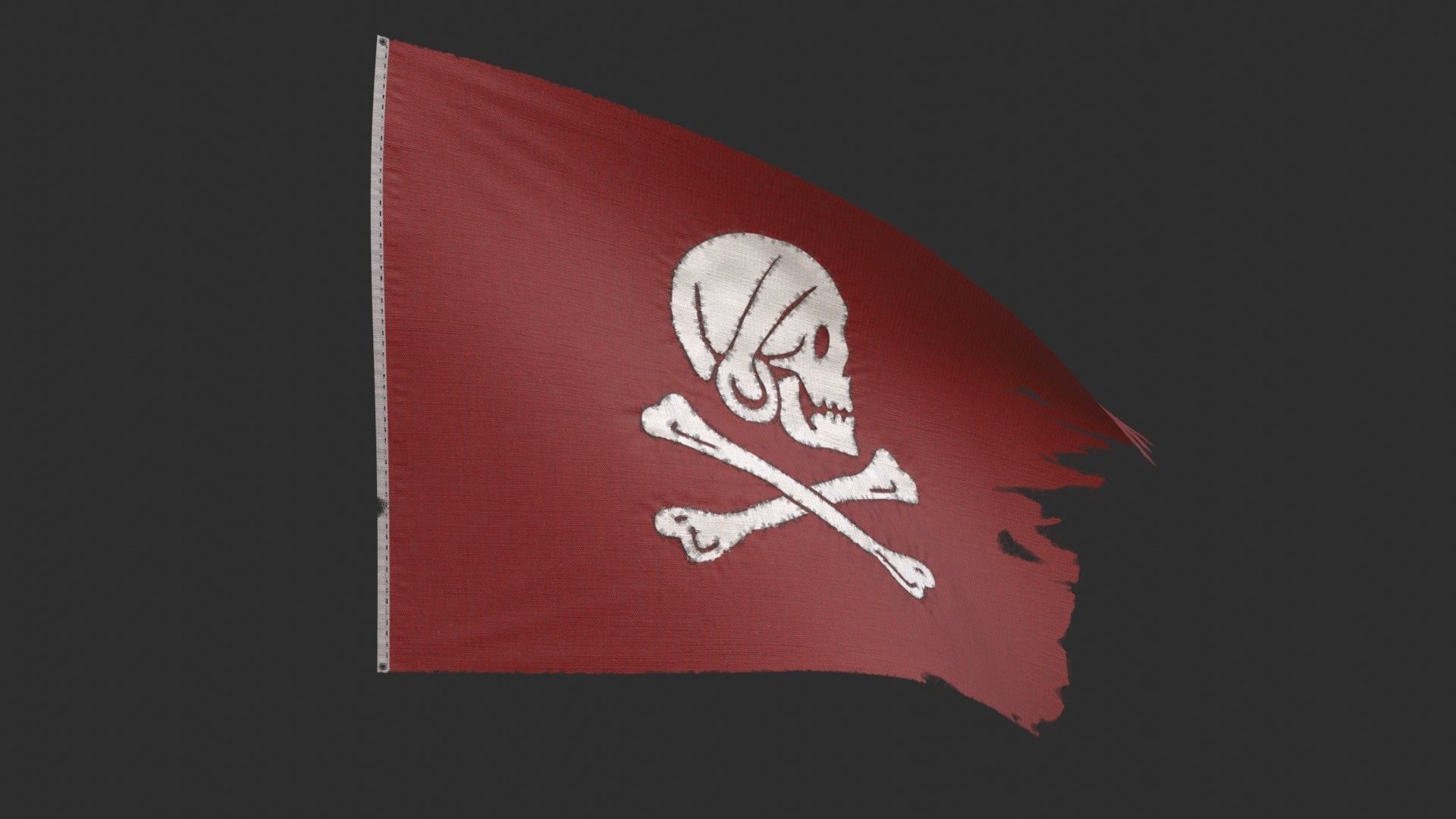 Pirage Flag - Henry Every Low-poly 3D model_7