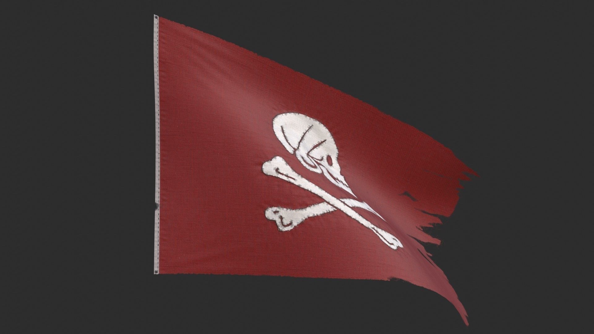 Pirage Flag - Henry Every Low-poly 3D model_5