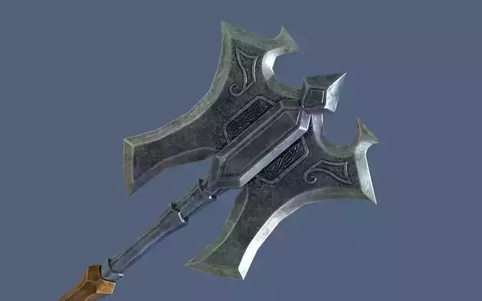 PBR Axe Low-poly wrath of gods sword