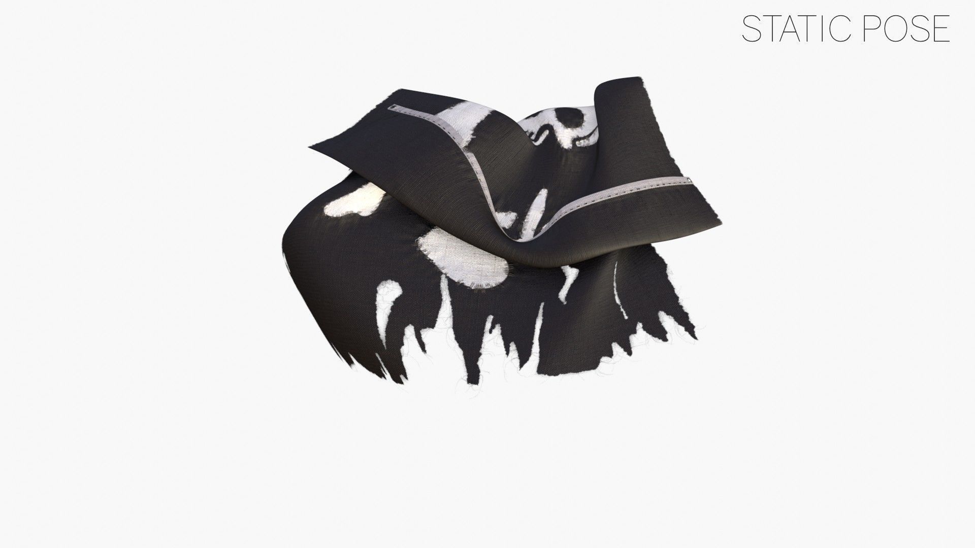 Pirate Flag - Stede Bonnet Low-poly 3D model_10