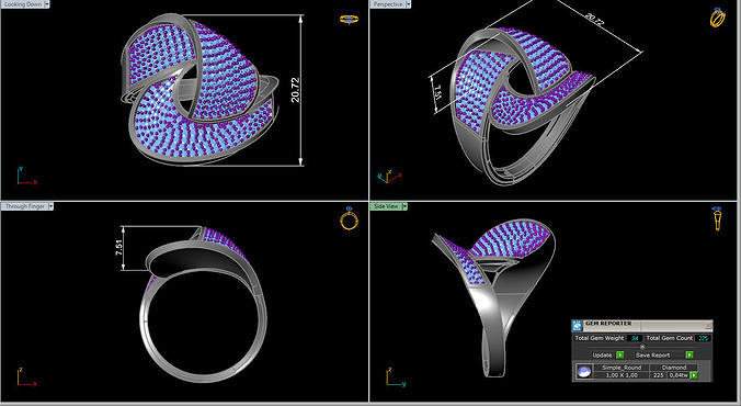 pave ring 03 3D print model