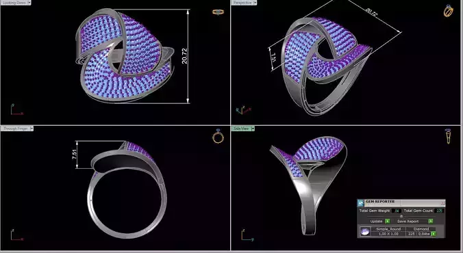 pave ring 03 3D print model