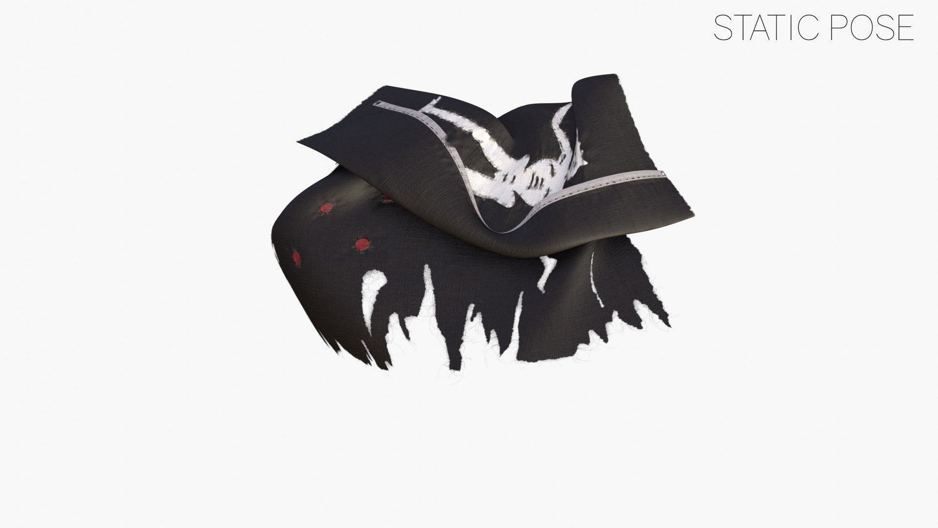 Pirate Flag - Francis Spriggs and Edward Lowe Low-poly 3D model_9